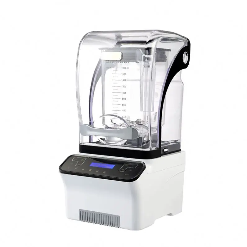 Quiet Commercial High Speed Blender Sound Proof Cover Electric Professional Blender Large Industrial Blender