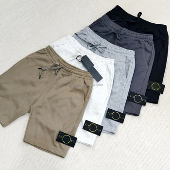 2025 Factory New Men's and Women's Stone Loose Summer Cool Pure Cotton Breathable High Spring Shorts for Leisure Island