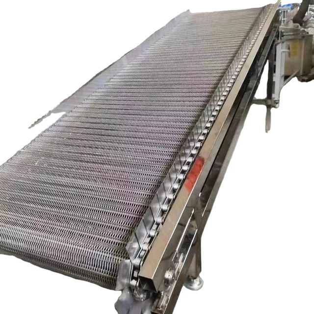 Industrial Stainless Steel Screw Mesh Conveyor Belt Braided Balance Woven Expanded Technique Screen Application