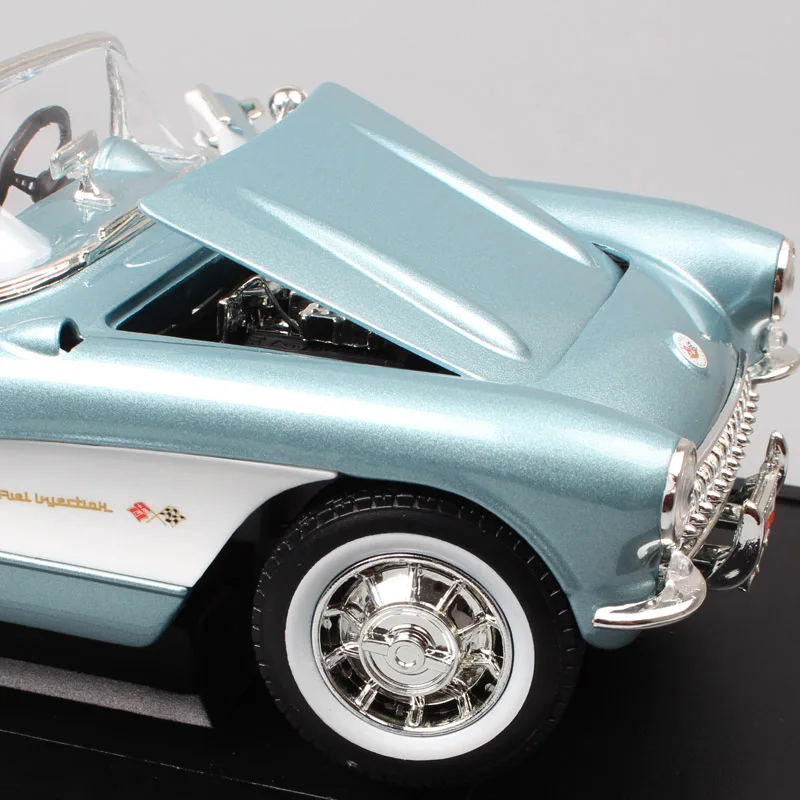 1 to 18 Large Scale 1957 Khevrolet Korvette C1 Classic Sports Car Simulation Static Model Road Hawk