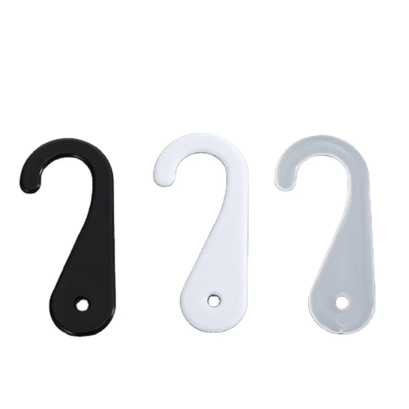 Factory Price Snap Buckle Hanging Hooks J Shape Plastic Hooks Hanger