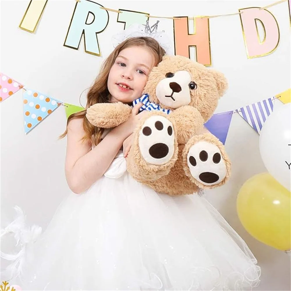 OEM Manufacture Custom MORISMOS 24 Inch Cute Brown Teddy Bear Stuffed Animal Big Plush Toys Scarf for Kids