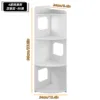 4-tier corner shelf, double rectangular, 96cm high