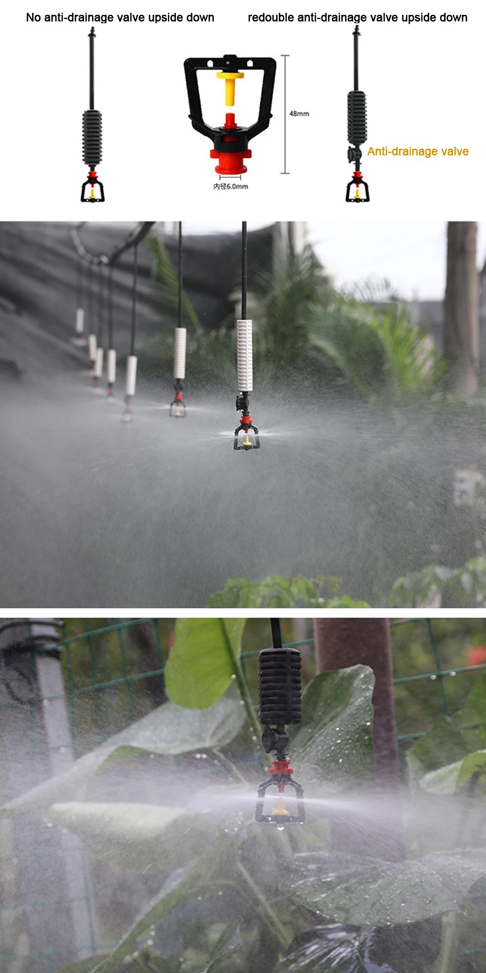 Agricultural Micro Jet Irrigation Rotating 360 Sprinklers For