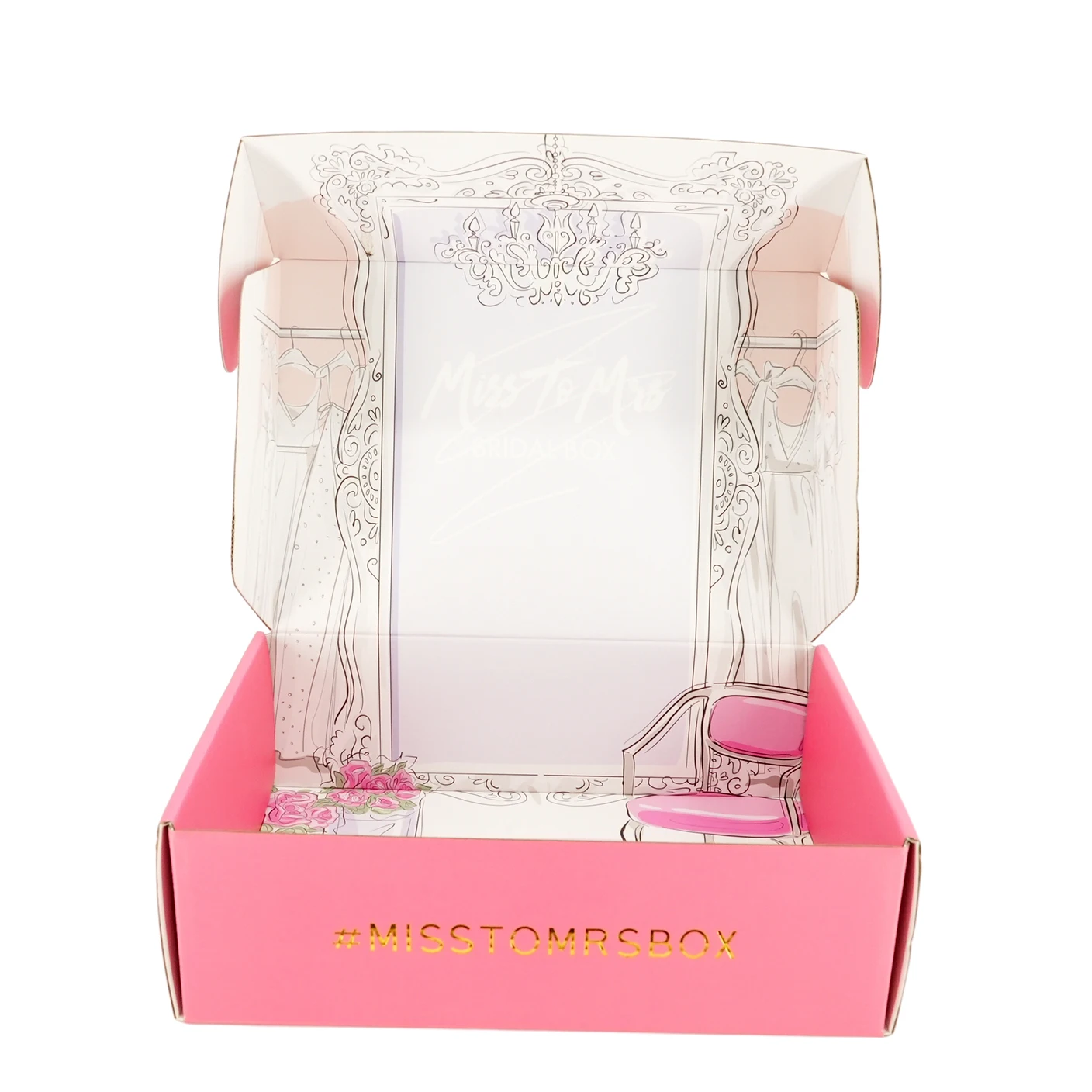 Alibaba.com: Free sample, 15in x 15in gold foil pink mailing boxes for ...