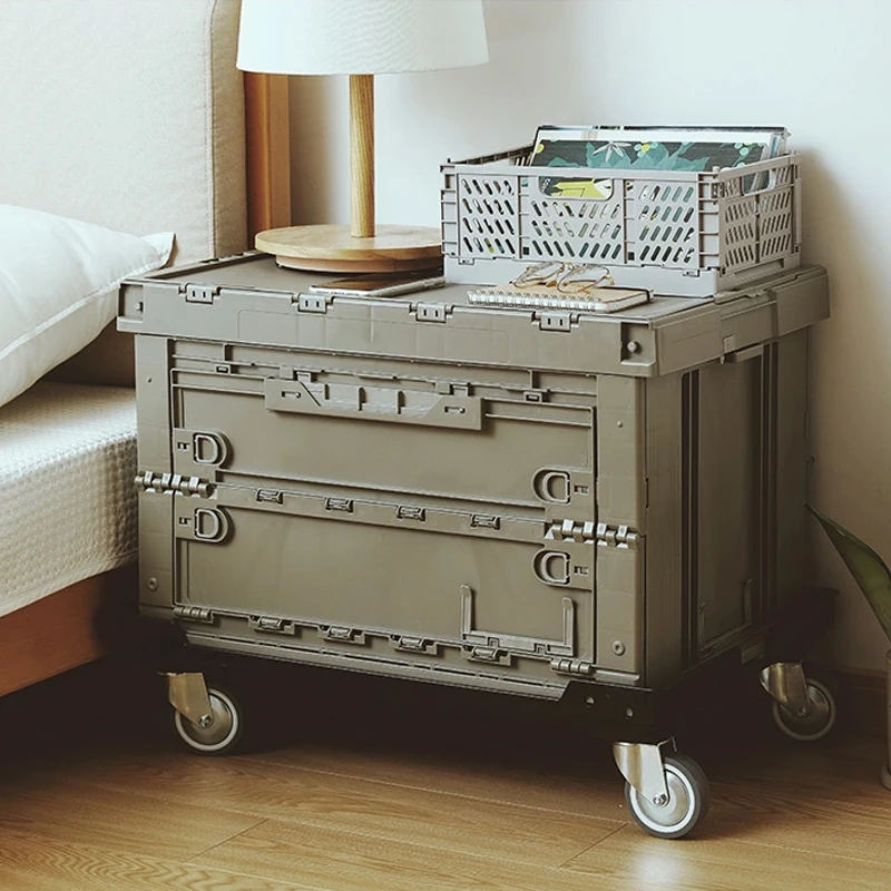 SHIMOYAMA Foldable Moveable Storage Box With Trolley for Outdoor Use Big Capacity