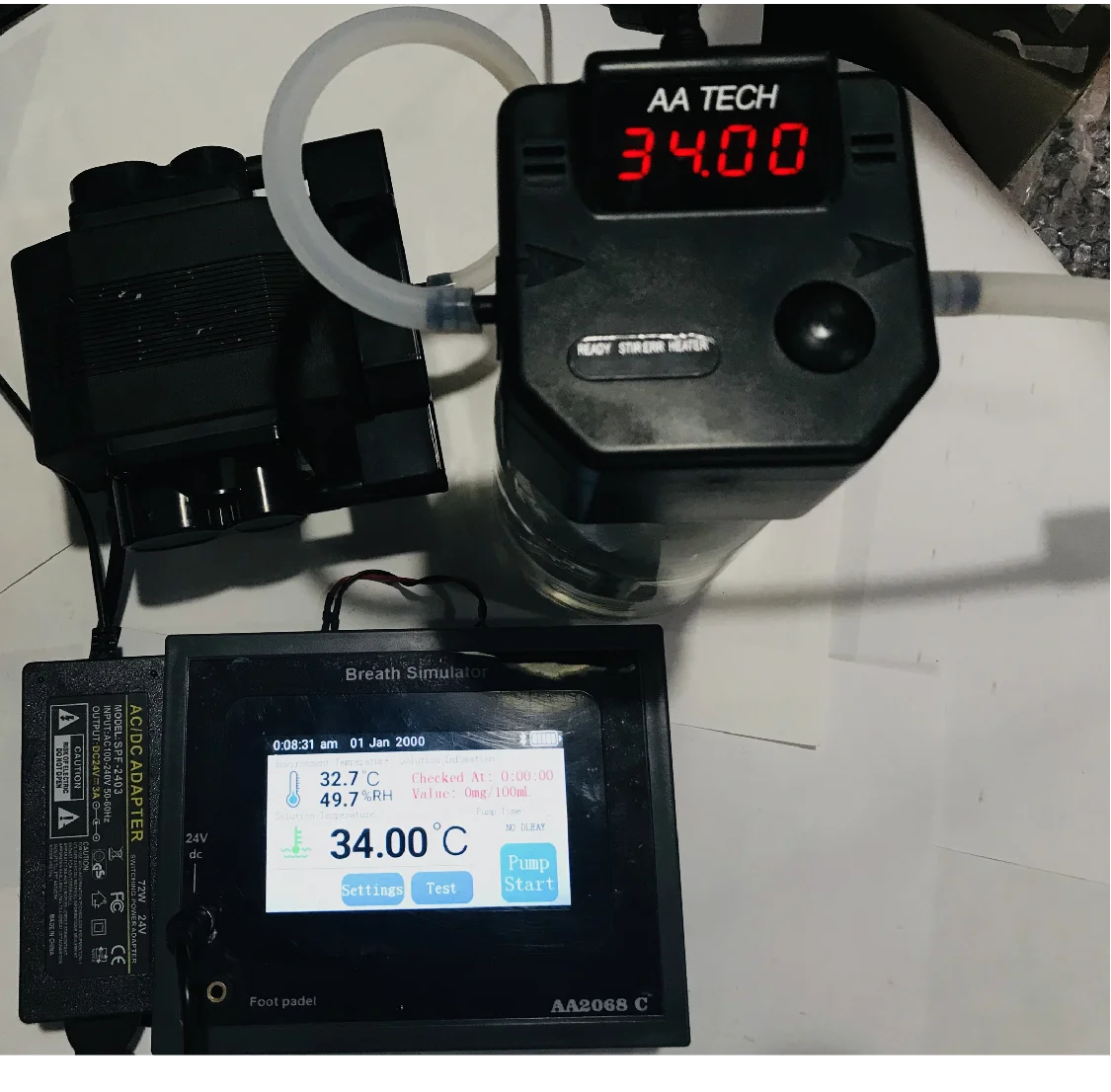 Colour Alcohol Breath test Simulator with Touch Display AA2068 Alcohol Tester and Accurate to  2 Decimal Point