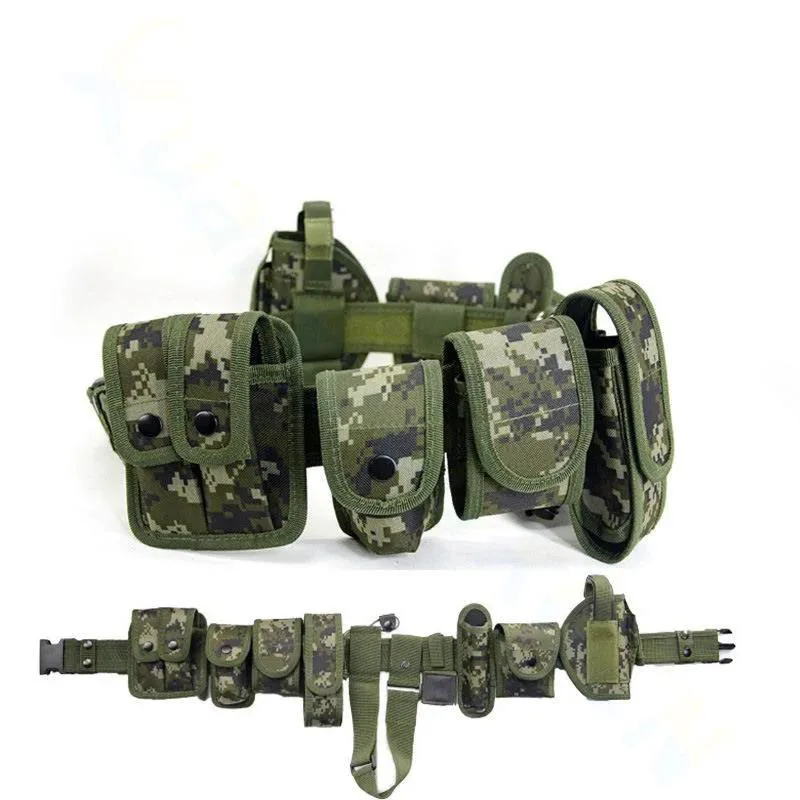 Premium Outdoor Tactical Belt Set Security Modular Equipment Multi-pockets Hip Pack Training Hunting Multifunctional Belt Bag