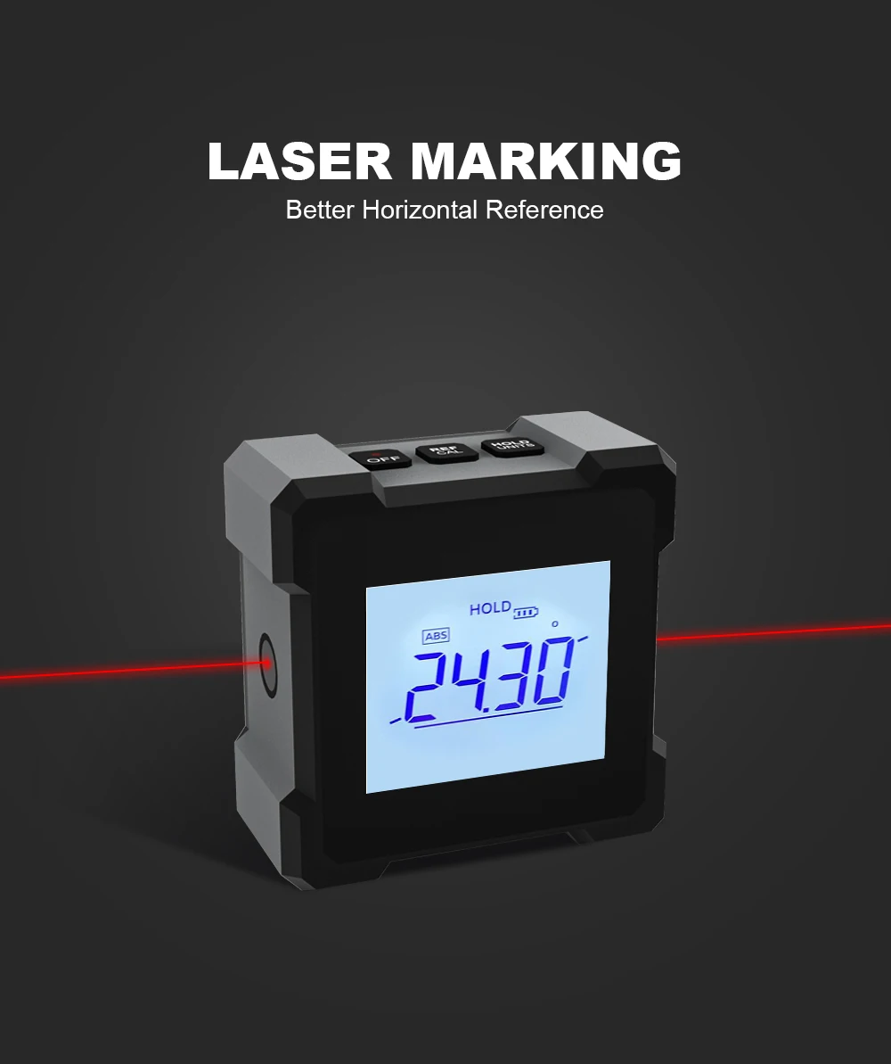 Multi-functional Digital Inclinometer Angle Measure Laser Ruler Dual ...