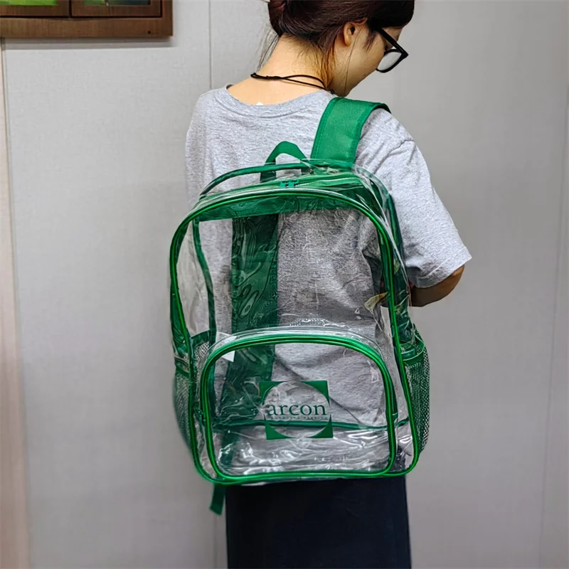 Transparent PVC School Backpack Clear Backpack with Transparent PVC Bag Student Backpack