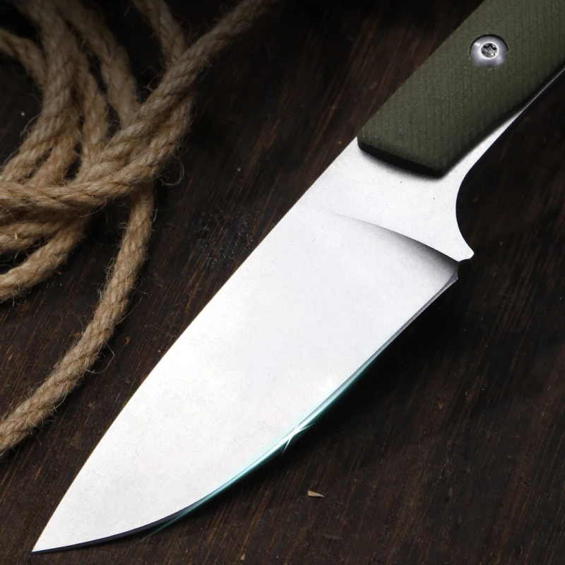Factory Directly Premium Quality Natural Wood Handle Outdoor Fixing Knife  Camping Folding Knives with Rope Cutting