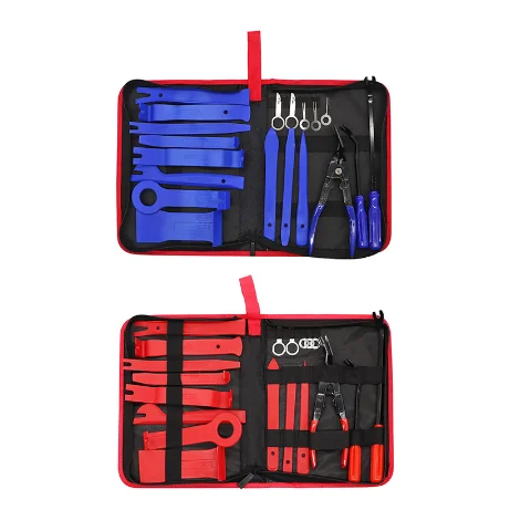 Kit De 19 Outils De Démontage Garnitures Auto XQX - Pour Panneaux, Clips, Tableau De Bord