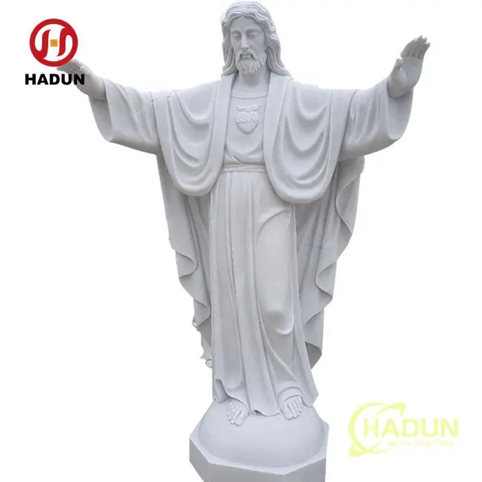 Italian Garden Natural Stone Marble Hand Carving Catholic Religious
