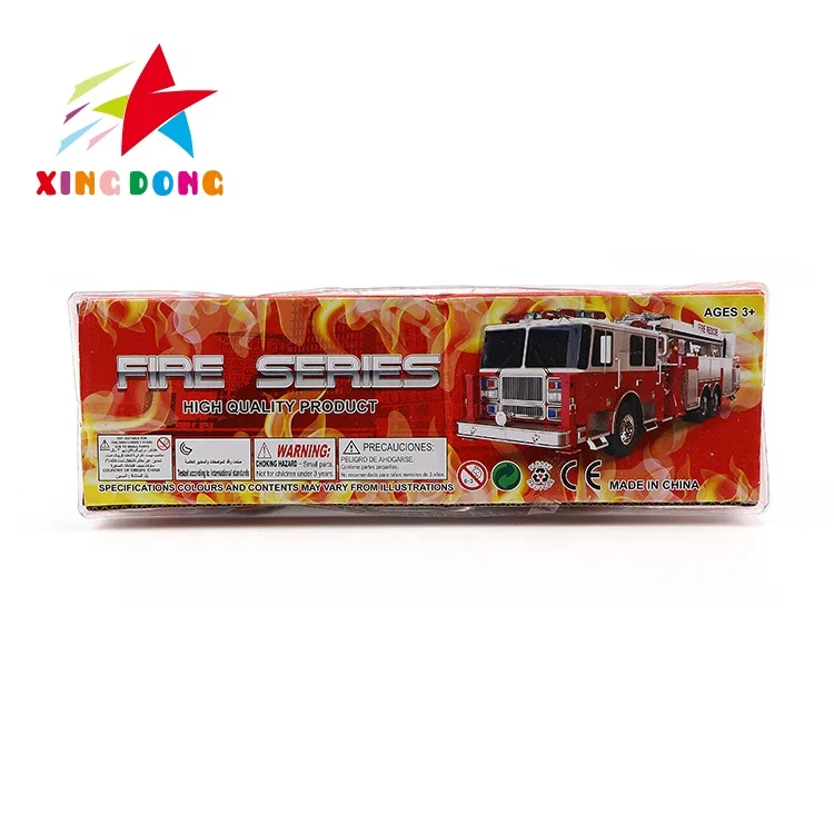 small size inetia car truck fire series  accident and emergency vehicle toys with crane