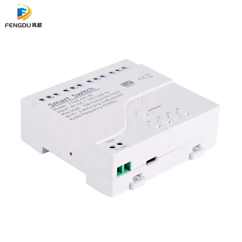 Bntaomle Tuya Smart Wifi-relaismodule 2CH AC/DC 7-32V RF/APP Smart Home voor Alexa Home, 1 Bntaomle Tuya Smart Wifi-relaismodule 2CH AC/DC 7-32V RF/APP Smart Home voor Alexa Home, 1