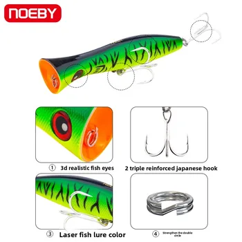 For Nobbi ABS Popper Lure for Sea & Boat Fishing Saltwater Fish Artificial Hard Bait – Popper – view 4