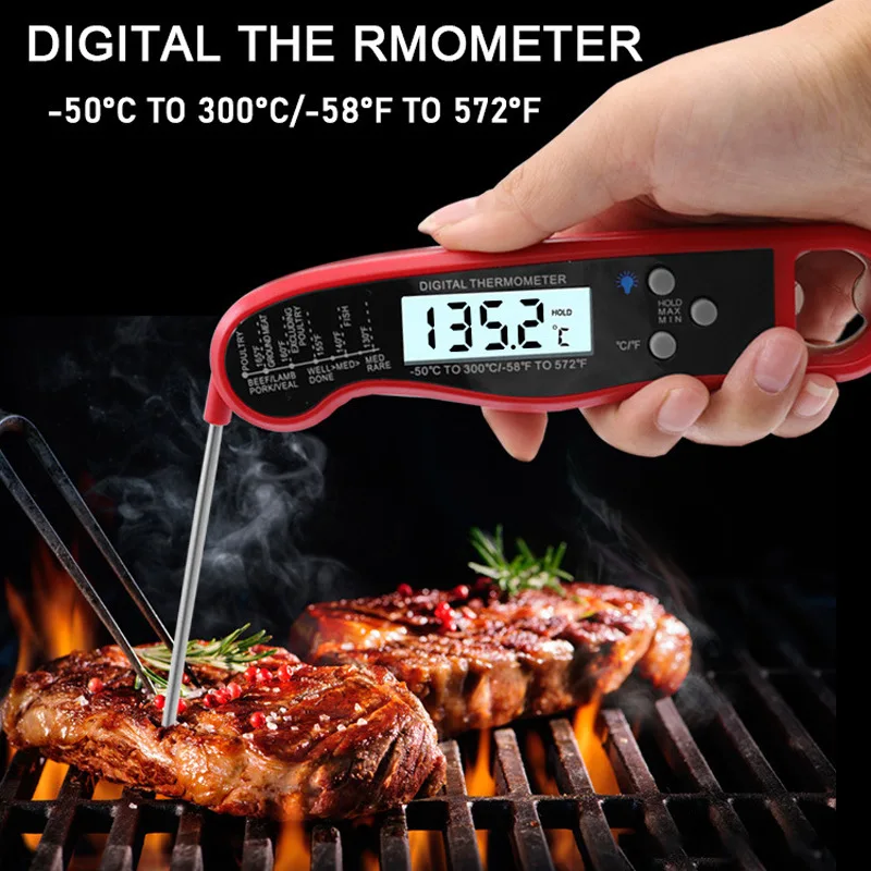 Waterproof Kitchen Accessories Food Temperature Instant Read Meat Thermometers Digital Kitchen