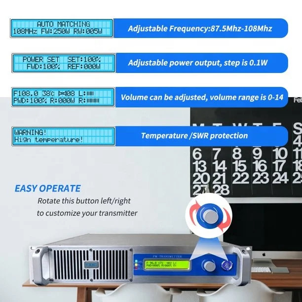 YXHT-1, 500W FM Transmitter for School, Church, Radio Stations
