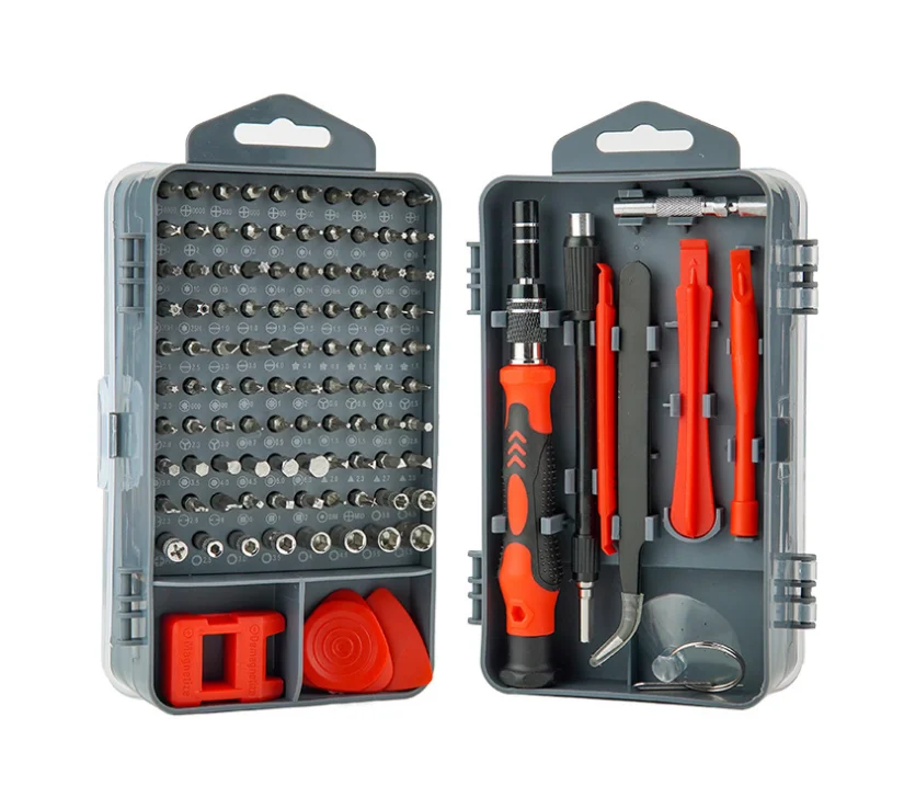 Multifunctional Screwdriver Set Mini Precision Screwdriver 115 in 1 Plastic DIY OEM Plastic Case ZINC Mini Plastic Tool Box HEX