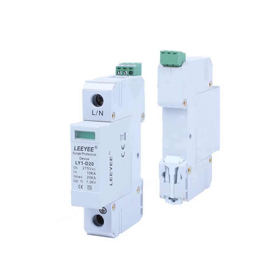 Pv spd Type 2 Single Pole 20ka 275v Power Surge Arrester for Europe