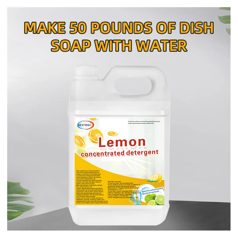 Food Grade Water Mix Dishwashing Detergent Concentrated Bulk Dish Liquid Made From Raw Materials