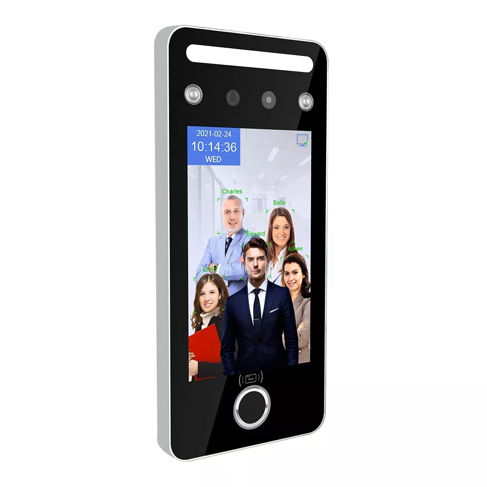 New Arrival 3D Face Recognition Time Attendance and Access Control 5inch Touch Screen Face and Fingerprint Door Access Control