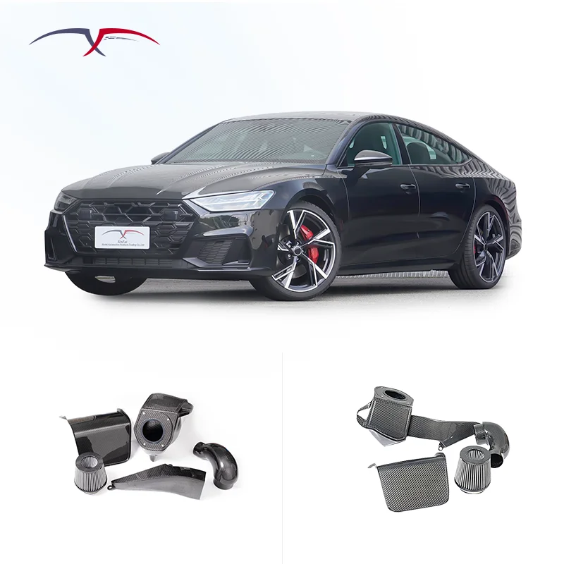 Suitable For Audi A6 A7 C8 3.0T Automotive Parts Carbon Fiber Cold Intake System Kit Cold Intake