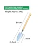 Pelle large en acier inoxydable avec manche en chêne allongé