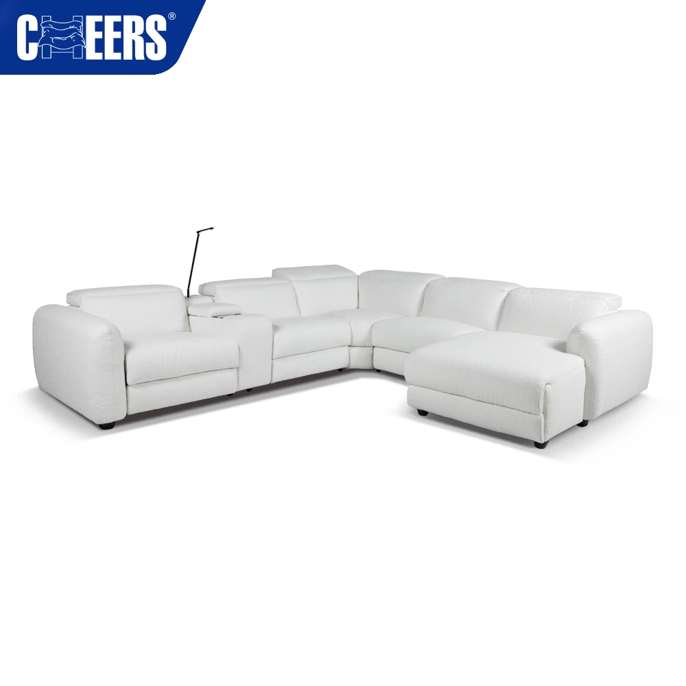 MANWAH CHEERS Power Modular Sectional Fabric Sofa Zero Gravity Recliner Sectional Sofa for Villa and Living Room Furniture