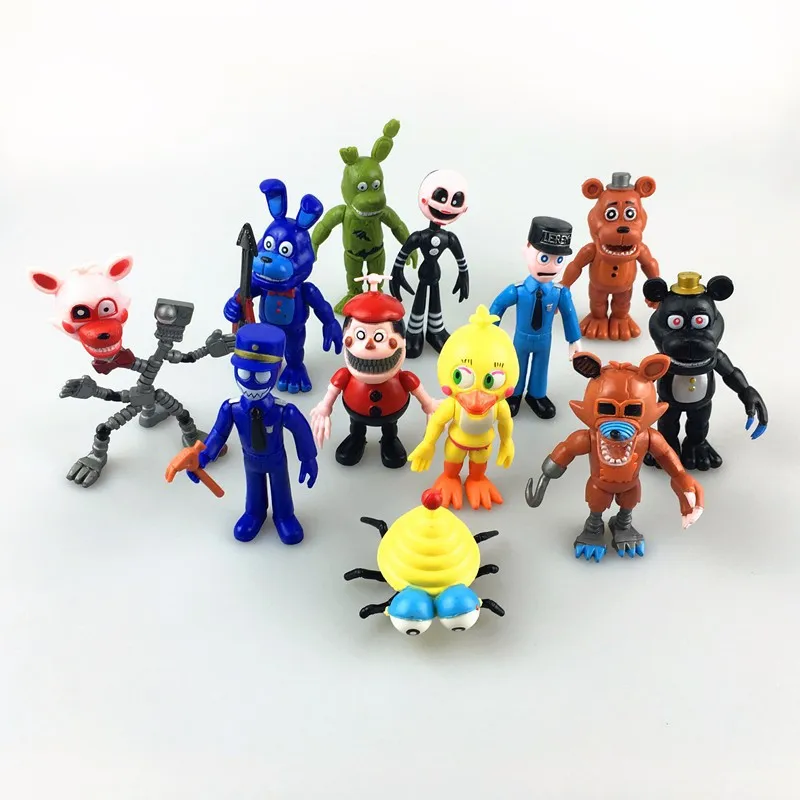 6 Pcs/Set Five Night At Freddy Anime Figure Fnaf Bear Action Figure Pvc  Model Freddy Toys For Children Gifts