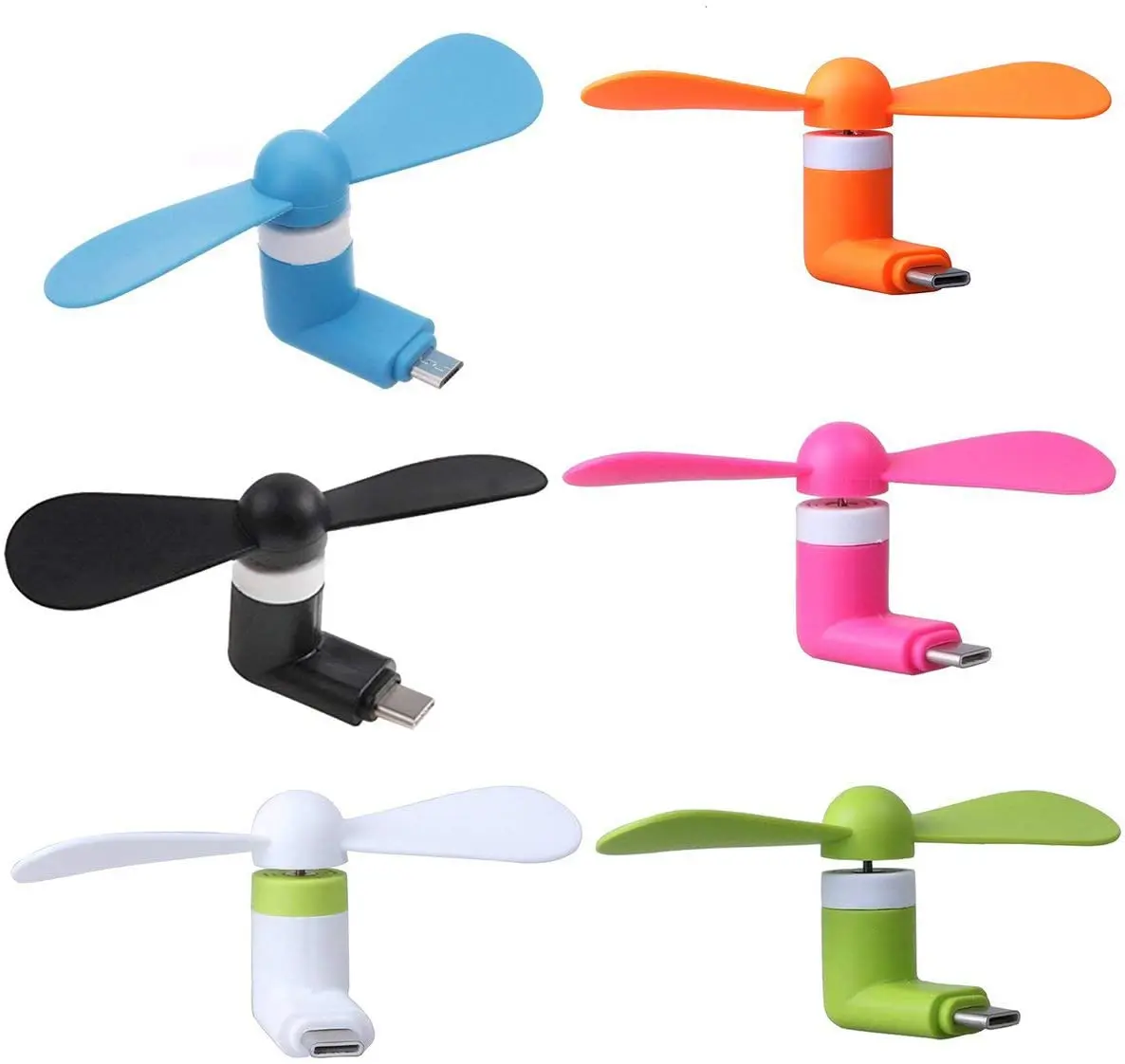Custom Logo Handheld Outdoor Android Portable USB Type C Fast Cooling Travel Mini Fan for Cell Phones