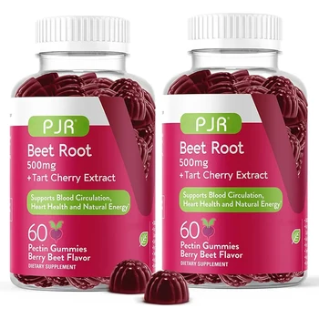 Private Label 500 Mg Beet Root Gummies Support Blood Circulation Support Heart Health Providing Natural Energy