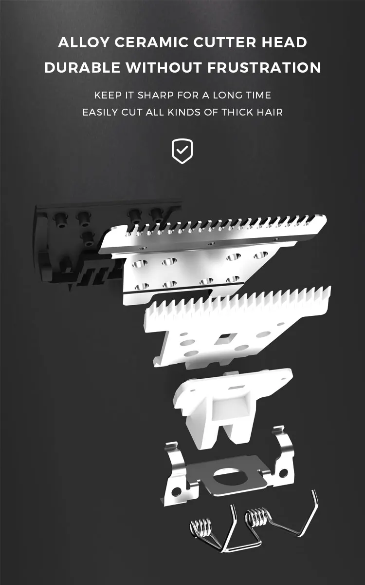 New Professional Ceramic Blade Hair Cutter Clippers Waterproof Hair And