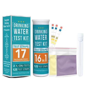 17 in 1 Premium Drinking Water Test Kit 100 Strips 2 Bacteria Tests Well and Tap Water
