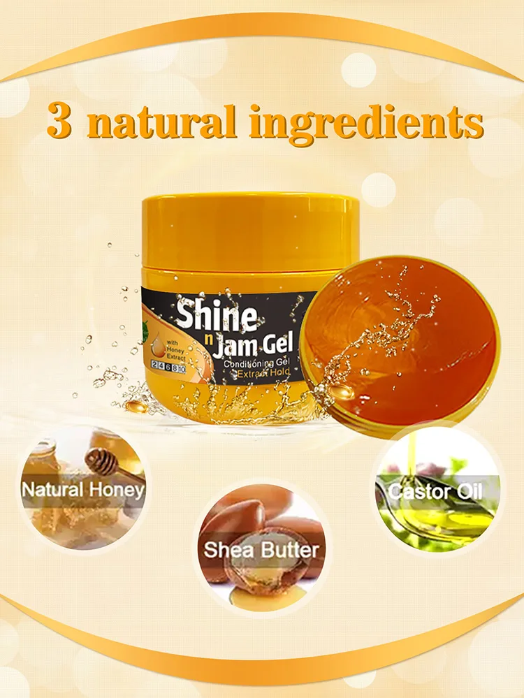 Strong Hold Edge Control Shine N Jam Hair Gel Wholesale 8oz Edge