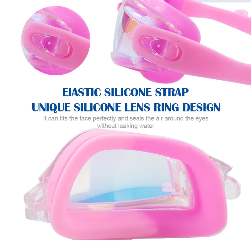 Mirrored Swimming Glasses Fashion Trendy Style UV400 Professional Swimming Goggles Bulk For Women_desvips.com