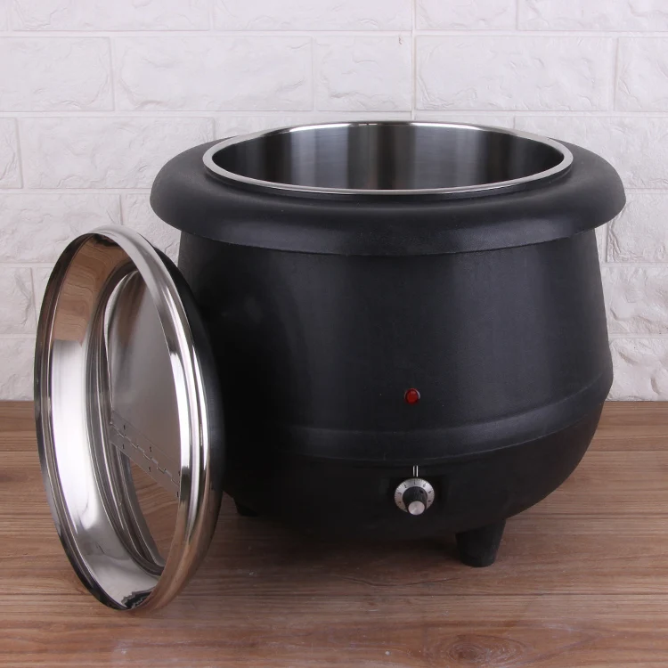 13 Liter Hotel Buffet Electric Soup Warmer Stainless Steel Food Warmer Electric Heating Food Soup Pot_16