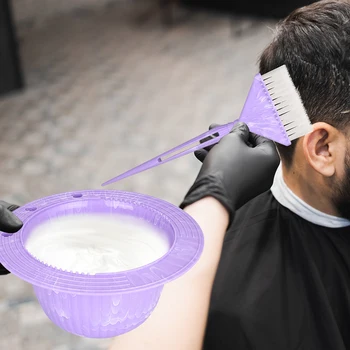 Color Bowl with Brush Set for Hairstylist Hair Dye Bowl with Brush Salon Supplies Dyeing Tools Set