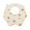 A2 english bear head flower bib