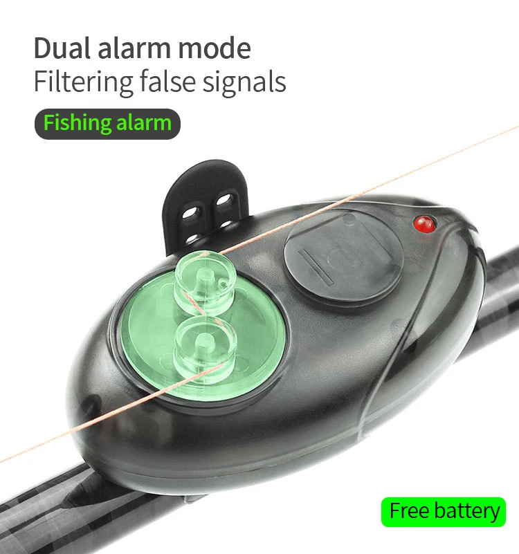 fishing alarm sound led light clip
