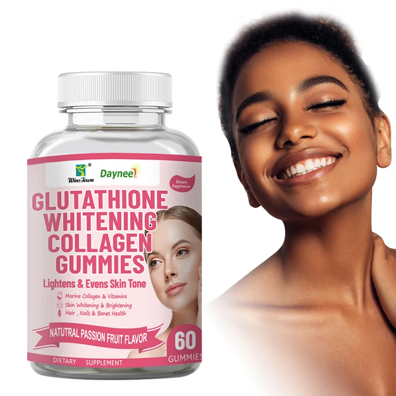Gommes au collagène blanchissantes au glutathion, bonbons durs aromatisés  pour éclaircir la peau, l'hydrater et unifier le teint