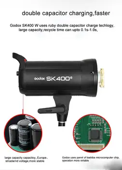Godox SK400II Professional Photography Equipment Compact 400Ws Photo Studio Flash Strobe Flash Light for Photo Camera detail image