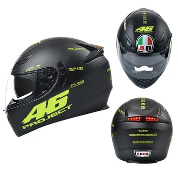 High Quality Unisex Universal AD Full Face ABS Racing Helmet Dual Visor Modular Motorcycle Helmet New Condition