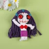 12 purple hair-red eyes