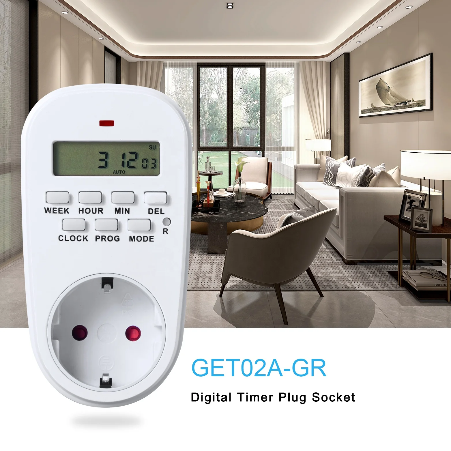 Factory Direct Supply Electronic Programmable Switch LCD Digital Timer Socket