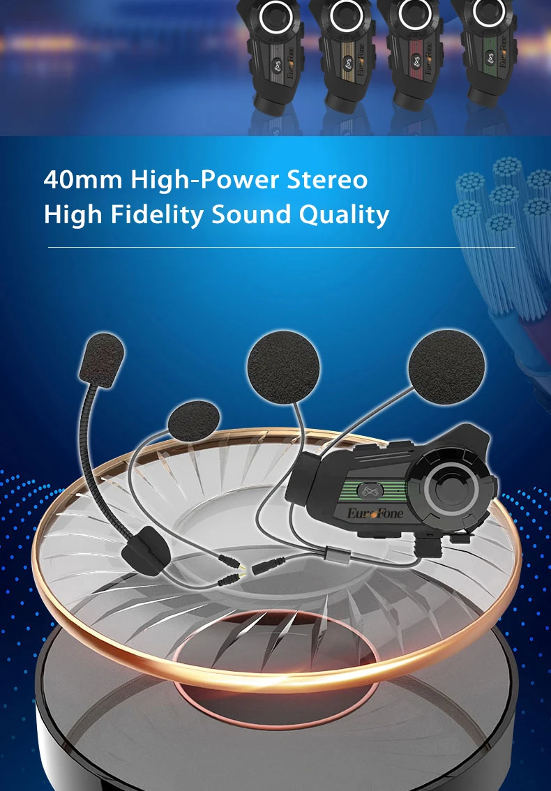 Motorcycle Helmet Bluetooth Headset Intercom System,Six-way Intercom ...