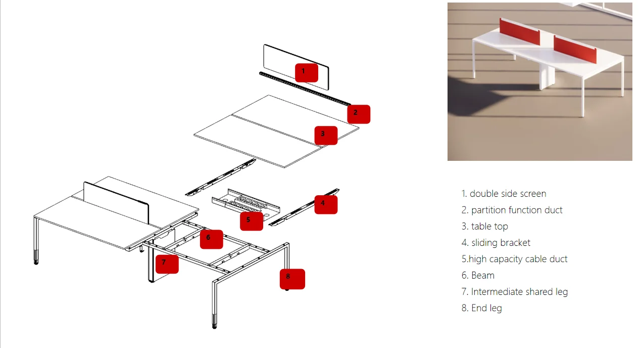 4 6 8 Seater Person Staff Office Workstation details