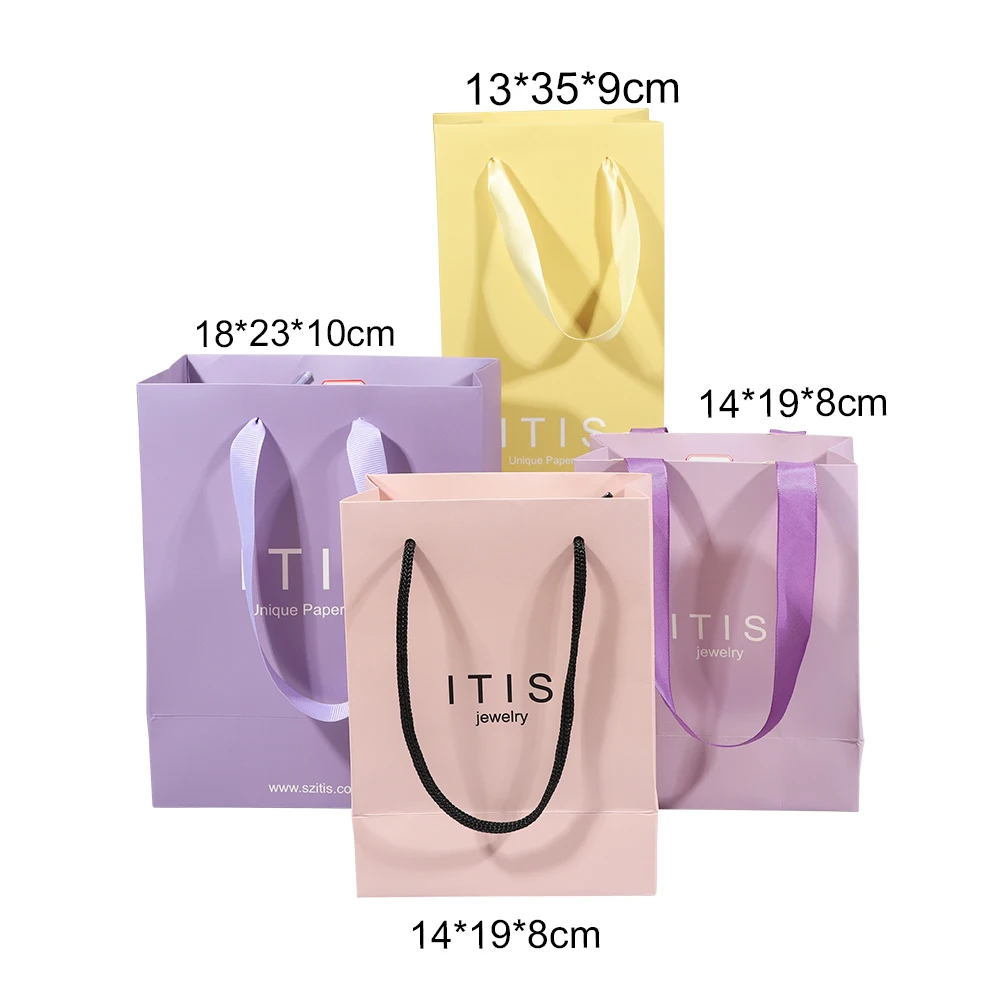 eco friendly custom shopping bags  economical kraft paper packaging with your logo for stores  gifting-2