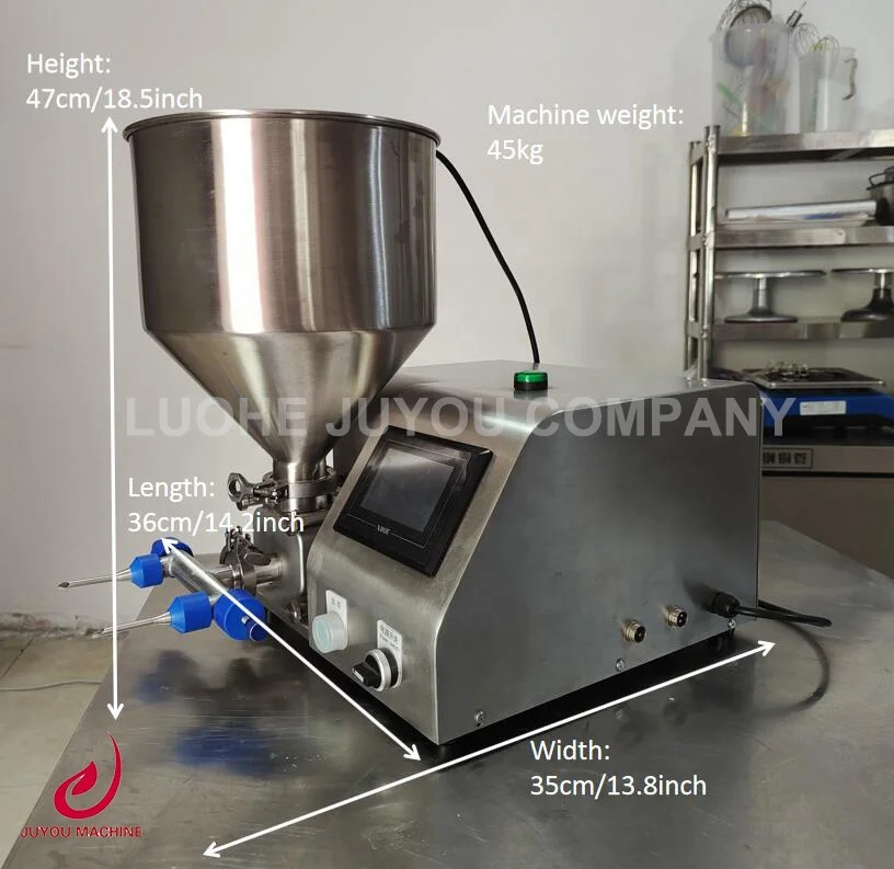 Automatic Double Injection Filling Puff Pastry Cream Depositor Maker Dough Depositor Machine