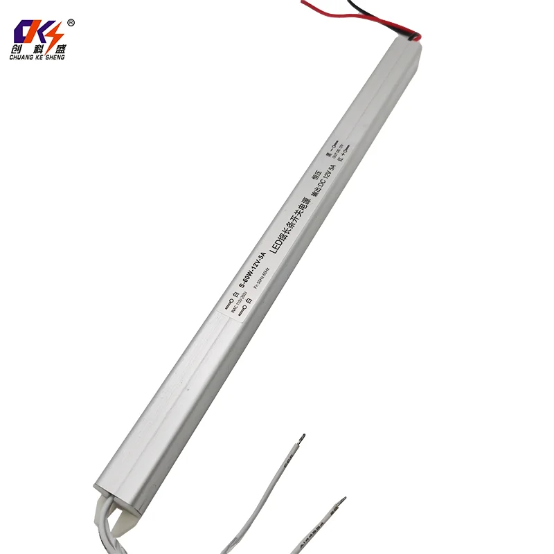 Factory Wholesale 12V 5A Led Driver Ultra Thin Light Box Ultra Slim Aluminum Led Strip Switching Power Supply for Mall Counters